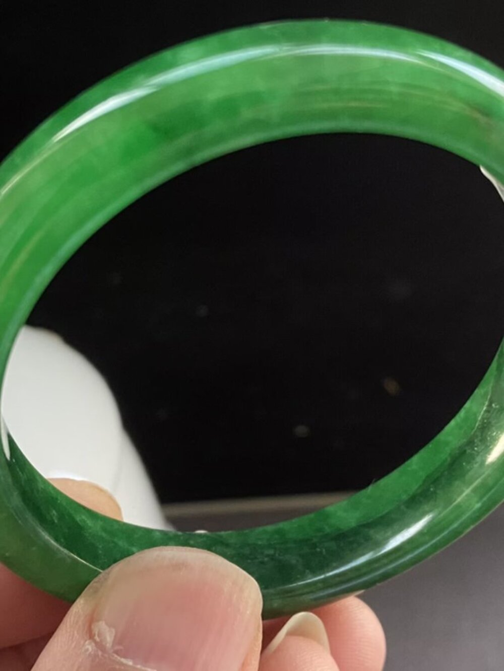 Green natural jade bracelet 57MM-0267